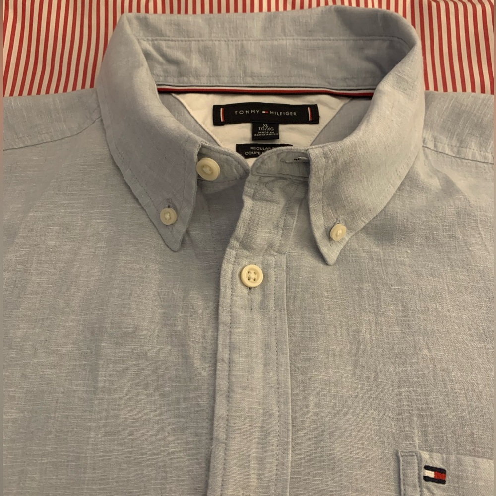 TOMMY HILFIGER SS Linen/Cotton Blend Summer Shirt